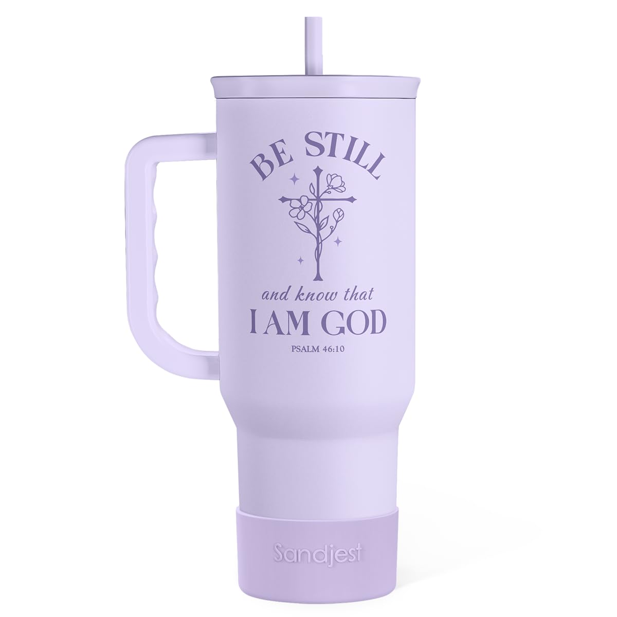 SANDJEST Horse Tumbler with Handle, Insulated Cup Stainless Steel Travel Mug Cup, Gifts for Women Girl, Equestrian Gift for Birthday Christmas, 40oz