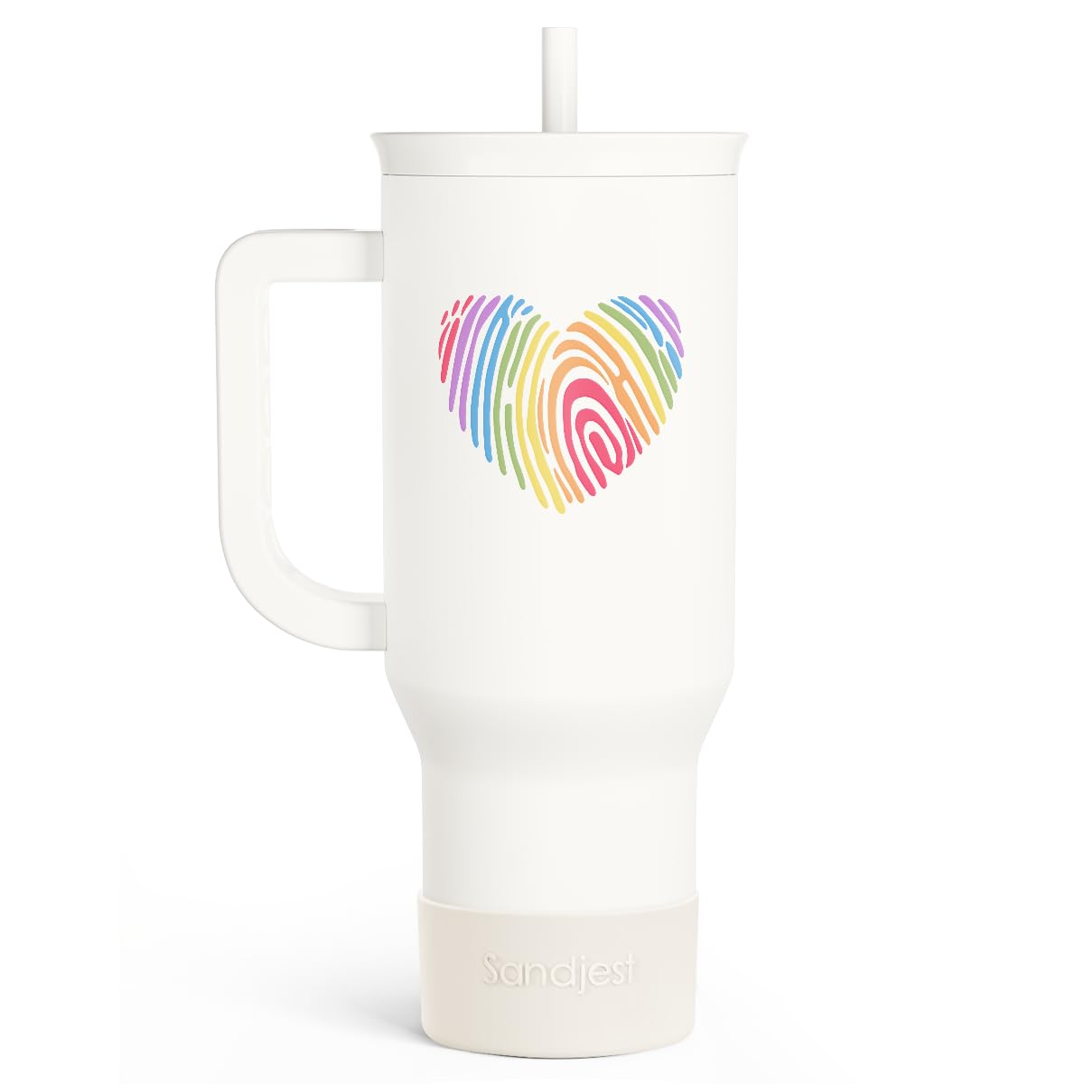 SANDJEST Horse Tumbler with Handle, Insulated Cup Stainless Steel Travel Mug Cup, Gifts for Women Girl, Equestrian Gift for Birthday Christmas, 40oz