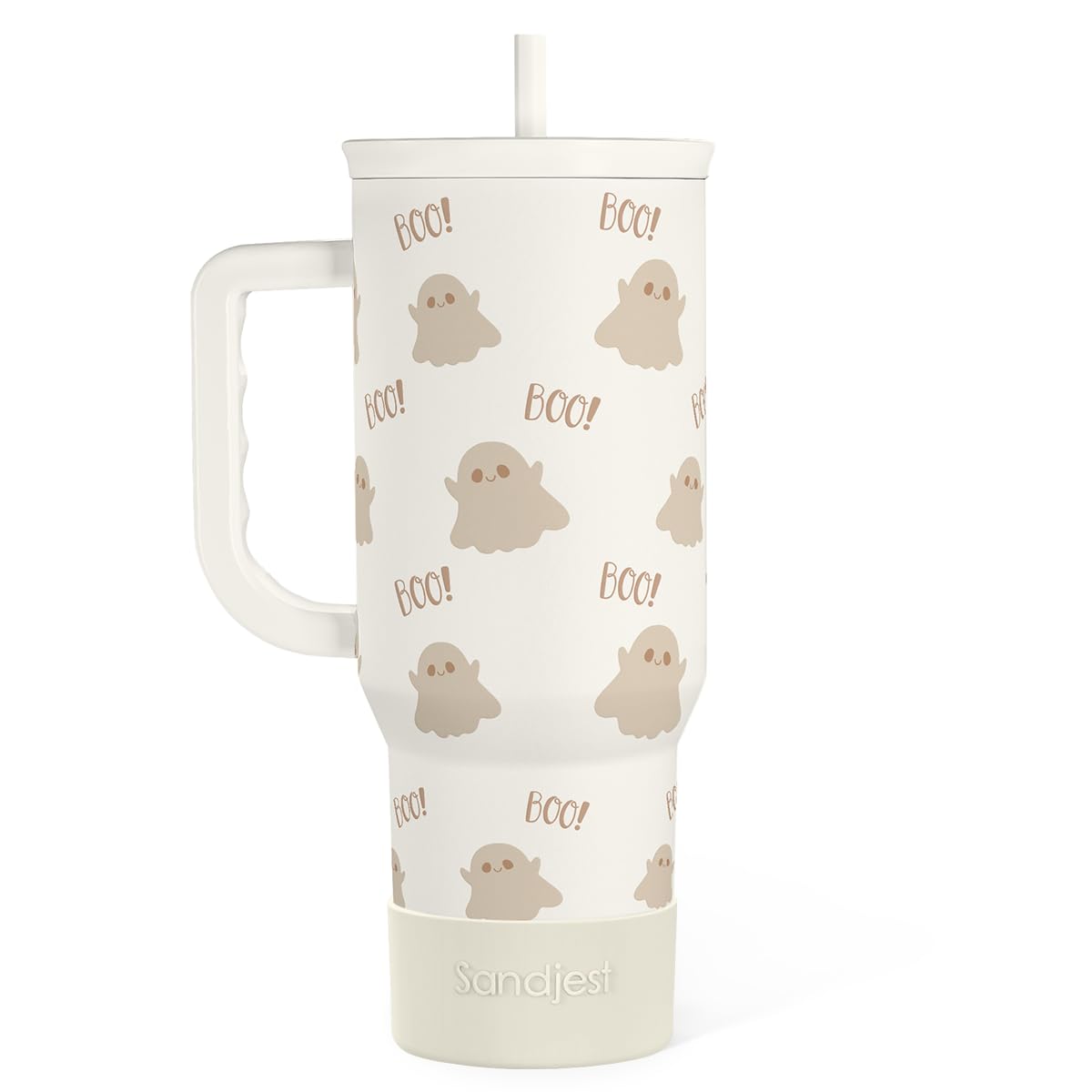 SANDJEST Horse Tumbler with Handle, Insulated Cup Stainless Steel Travel Mug Cup, Gifts for Women Girl, Equestrian Gift for Birthday Christmas, 40oz