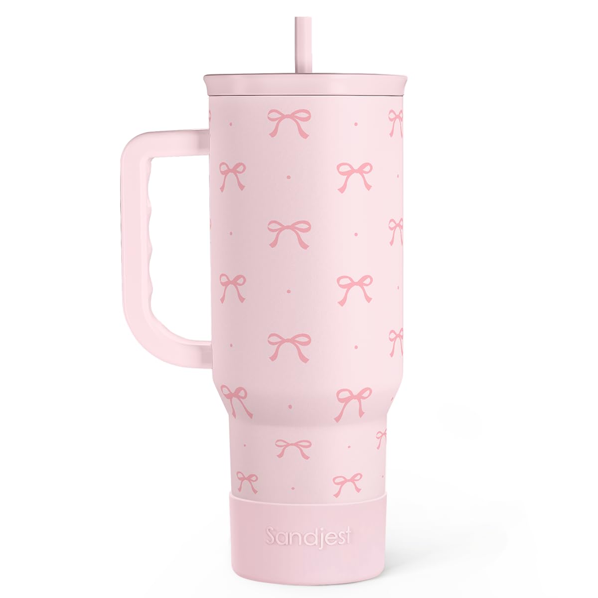 SANDJEST Horse Tumbler with Handle, Insulated Cup Stainless Steel Travel Mug Cup, Gifts for Women Girl, Equestrian Gift for Birthday Christmas, 40oz