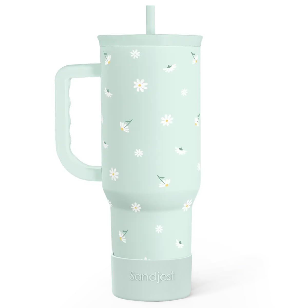 SANDJEST Horse Tumbler with Handle, Insulated Cup Stainless Steel Travel Mug Cup, Gifts for Women Girl, Equestrian Gift for Birthday Christmas, 40oz