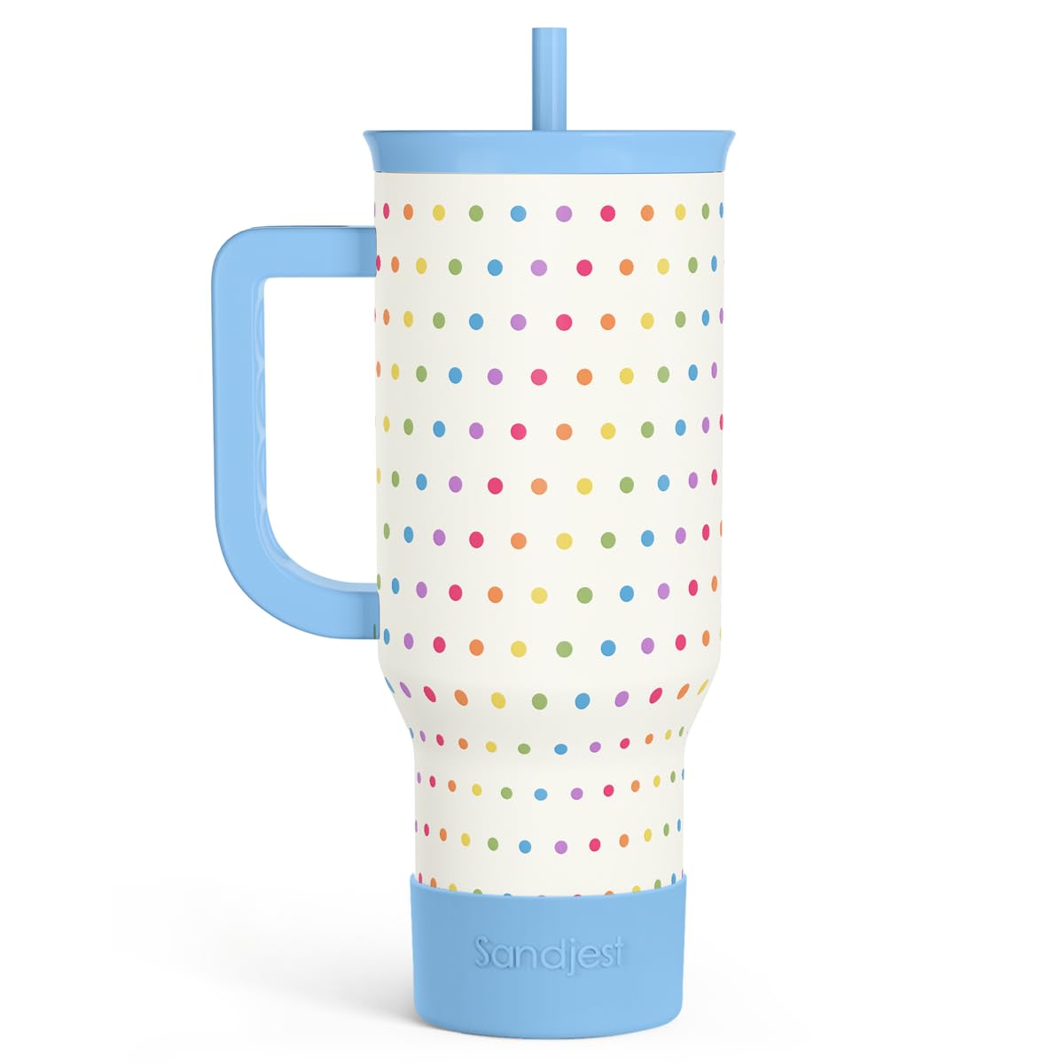 SANDJEST Horse Tumbler with Handle, Insulated Cup Stainless Steel Travel Mug Cup, Gifts for Women Girl, Equestrian Gift for Birthday Christmas, 40oz