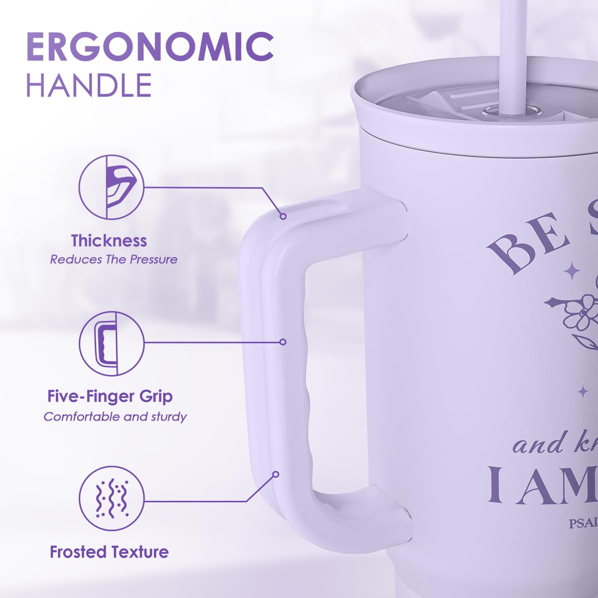 SANDJEST Horse Tumbler with Handle, Insulated Cup Stainless Steel Travel Mug Cup, Gifts for Women Girl, Equestrian Gift for Birthday Christmas, 40oz