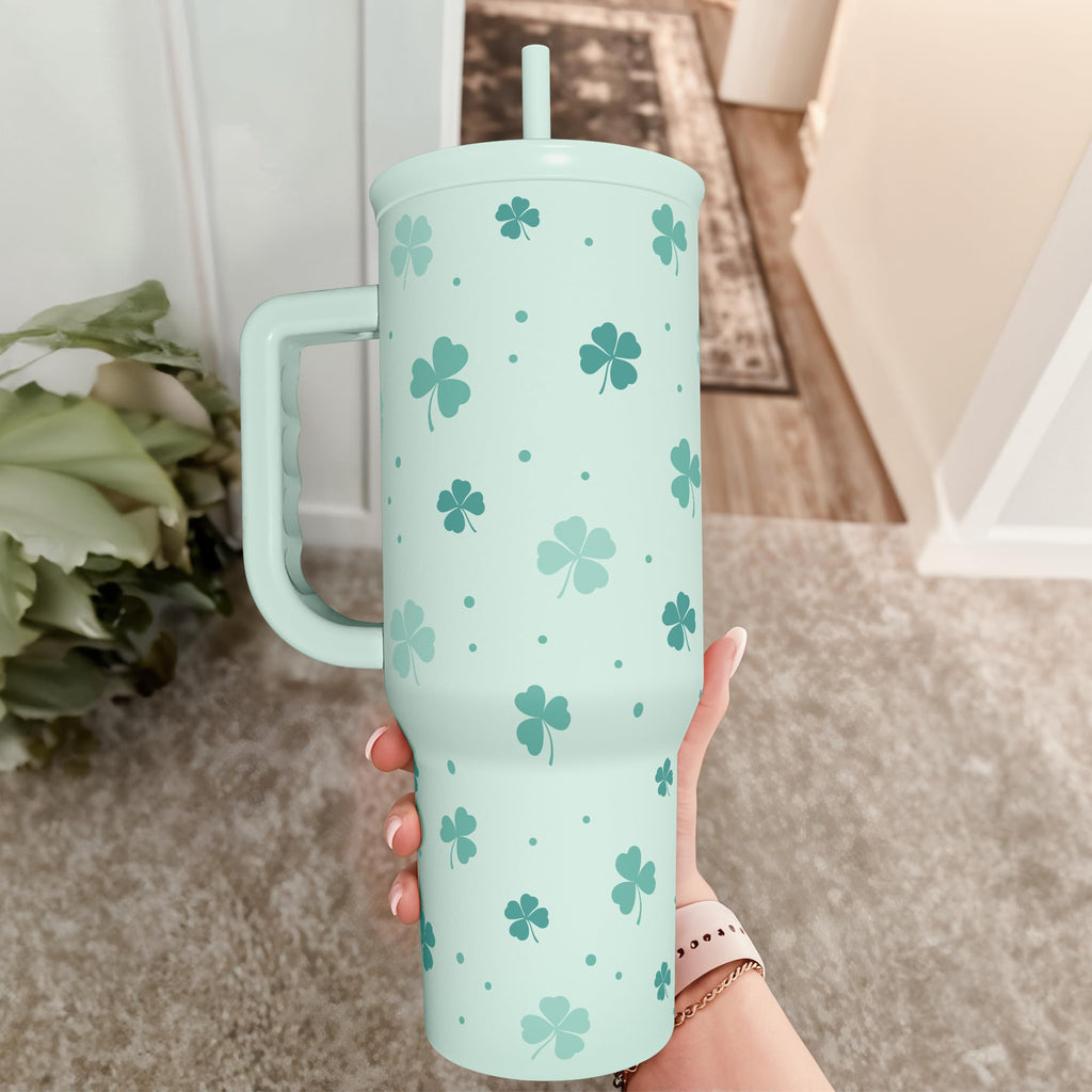 SANDJEST Horse Tumbler with Handle, Insulated Cup Stainless Steel Travel Mug Cup, Gifts for Women Girl, Equestrian Gift for Birthday Christmas, 40oz