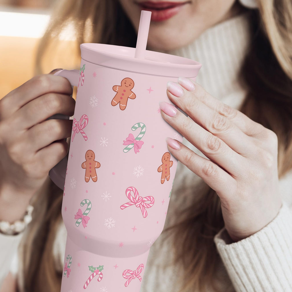 SANDJEST Horse Tumbler with Handle, Insulated Cup Stainless Steel Travel Mug Cup, Gifts for Women Girl, Equestrian Gift for Birthday Christmas, 40oz
