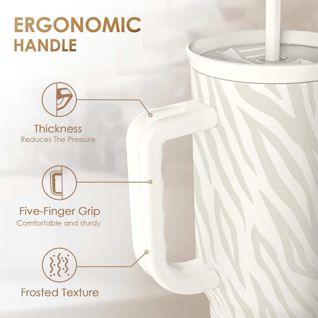 SANDJEST Horse Tumbler with Handle, Insulated Cup Stainless Steel Travel Mug Cup, Gifts for Women Girl, Equestrian Gift for Birthday Christmas, 40oz