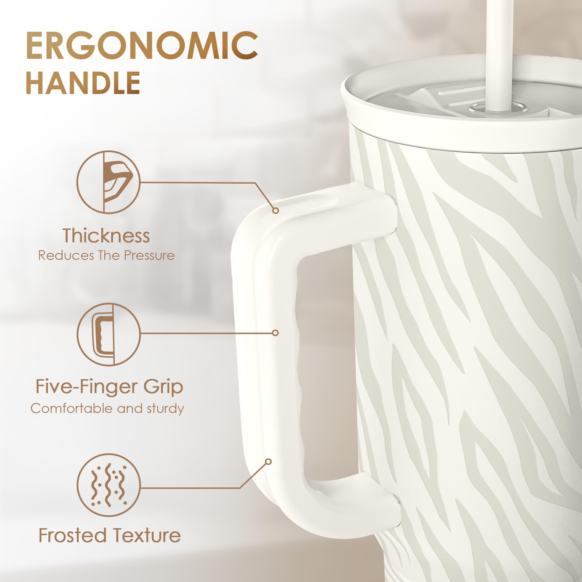 SANDJEST Horse Tumbler with Handle, Insulated Cup Stainless Steel Travel Mug Cup, Gifts for Women Girl, Equestrian Gift for Birthday Christmas, 40oz