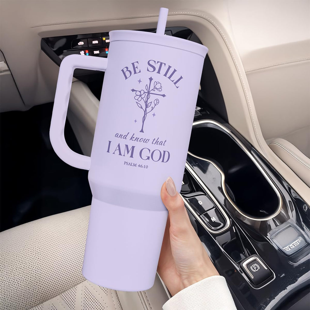 SANDJEST Horse Tumbler with Handle, Insulated Cup Stainless Steel Travel Mug Cup, Gifts for Women Girl, Equestrian Gift for Birthday Christmas, 40oz