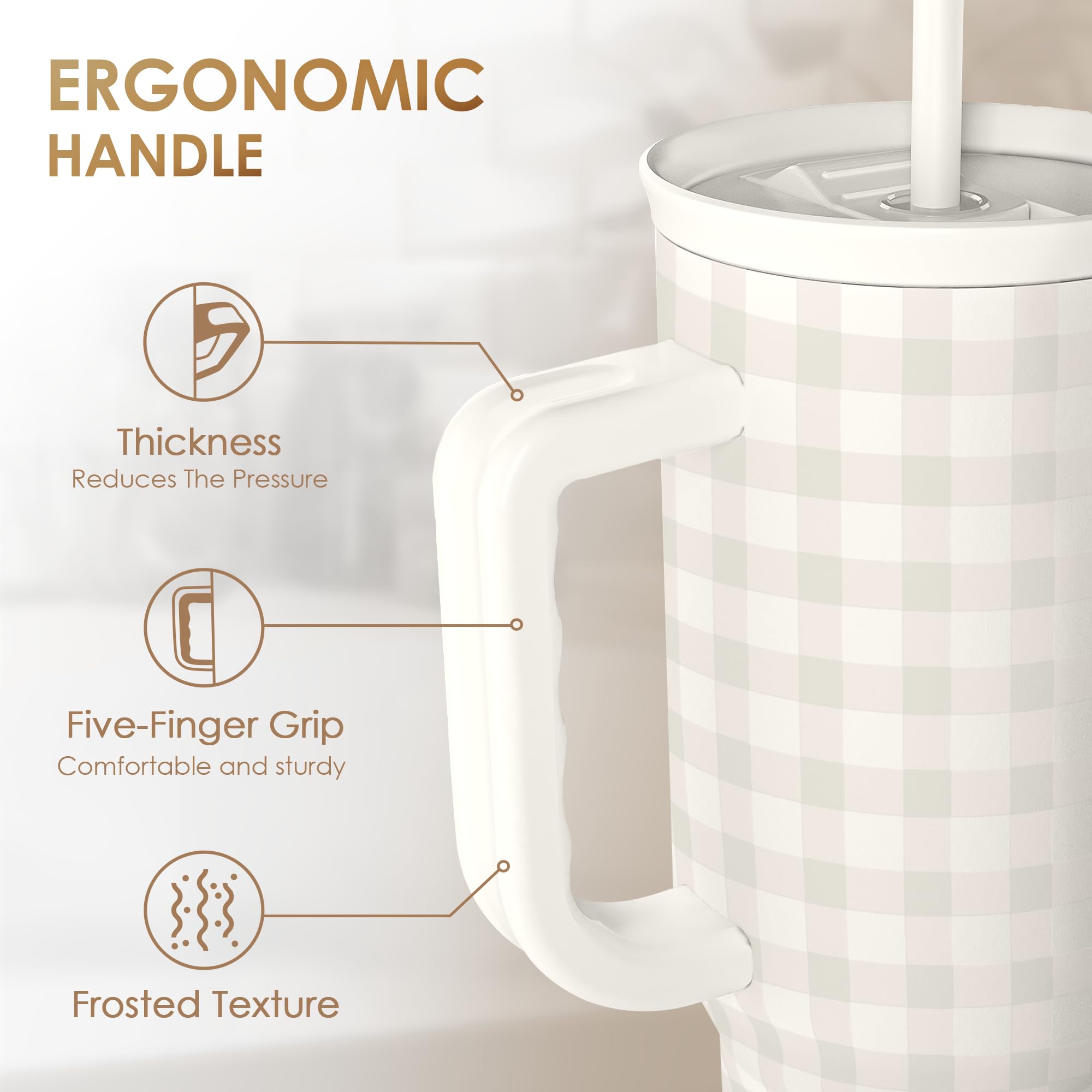 SANDJEST Horse Tumbler with Handle, Insulated Cup Stainless Steel Travel Mug Cup, Gifts for Women Girl, Equestrian Gift for Birthday Christmas, 40oz
