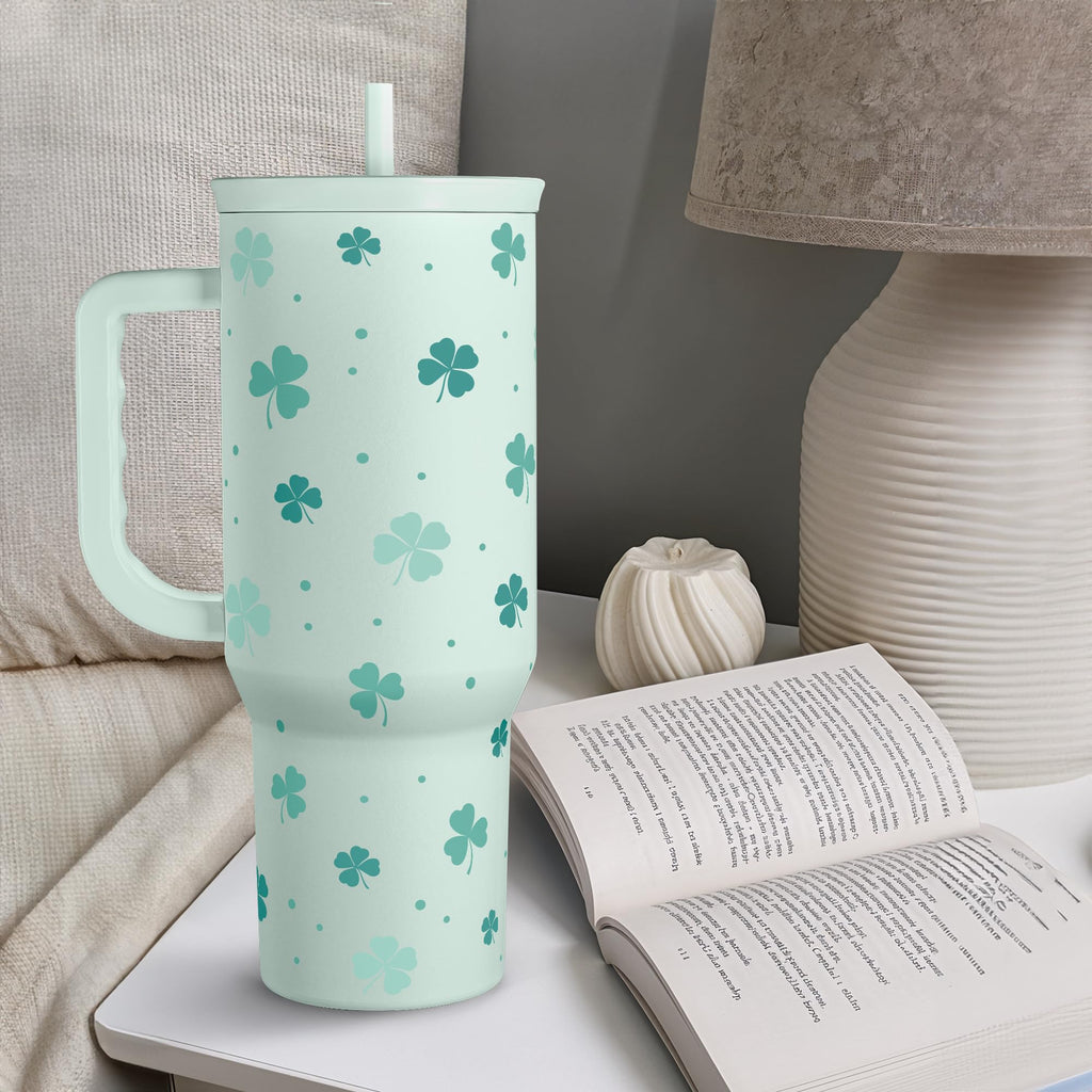 SANDJEST Horse Tumbler with Handle, Insulated Cup Stainless Steel Travel Mug Cup, Gifts for Women Girl, Equestrian Gift for Birthday Christmas, 40oz